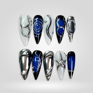 Futuristic Space Press-On Nails - Aninail