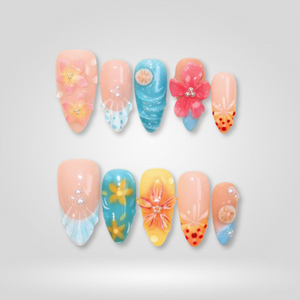 Summer Bliss Vibrant Press-On Nails - Aninail