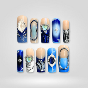 Emerald Reverie Gothic Gemstone Press-On Nails - Aninail