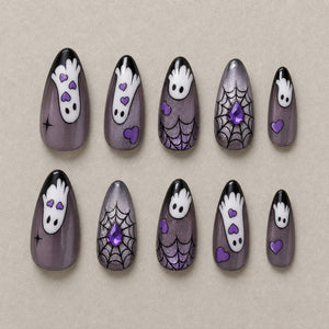 Phantom Hands Cat Eye Halloween Press-On Nails - Aninail