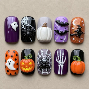 Spooky Halloween 3D Collection – Halloween Press-On Nails - Aninail