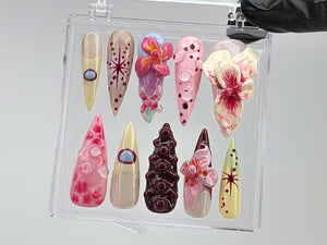 Orchid Floral Press On Nails | OB58L
