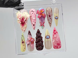 Orchid Floral Press On Nails | OB58L
