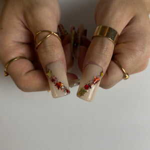 Molten Gold Chocolate Swirl Press-On Nails - Aninail