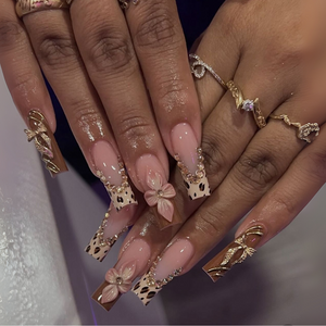 Charm Bloom 3D Floral Press-On Nails - Aninail