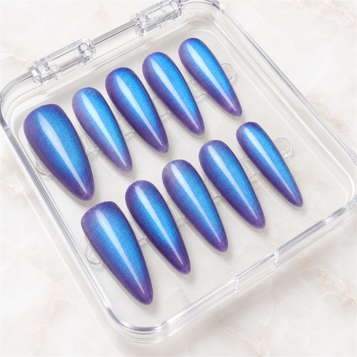 Ocean Amethyst Ombre Press-On Nails - Aninail