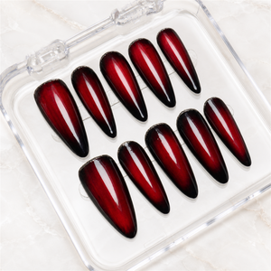 Ruby Afterglow OmbrÃ© Press-On Nails - Aninail