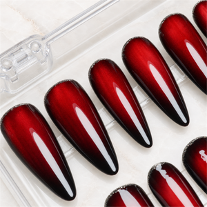 Ruby Afterglow OmbrÃ© Press-On Nails - Aninail