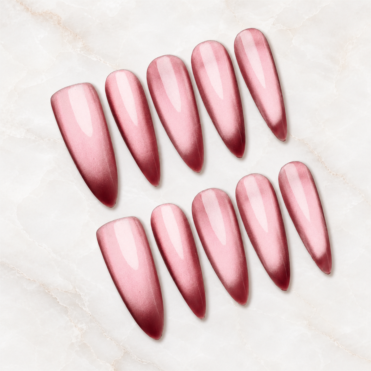 Molten Amber Cat Eye Press-On Nails - Aninail
