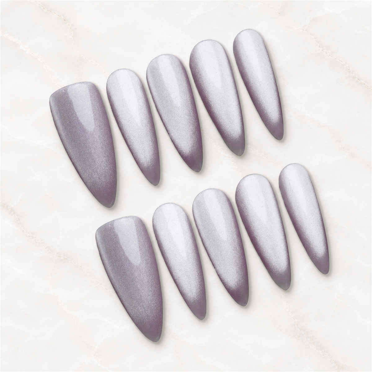 Moonstone Whisper Cat Eye Press-On Nails - Aninail