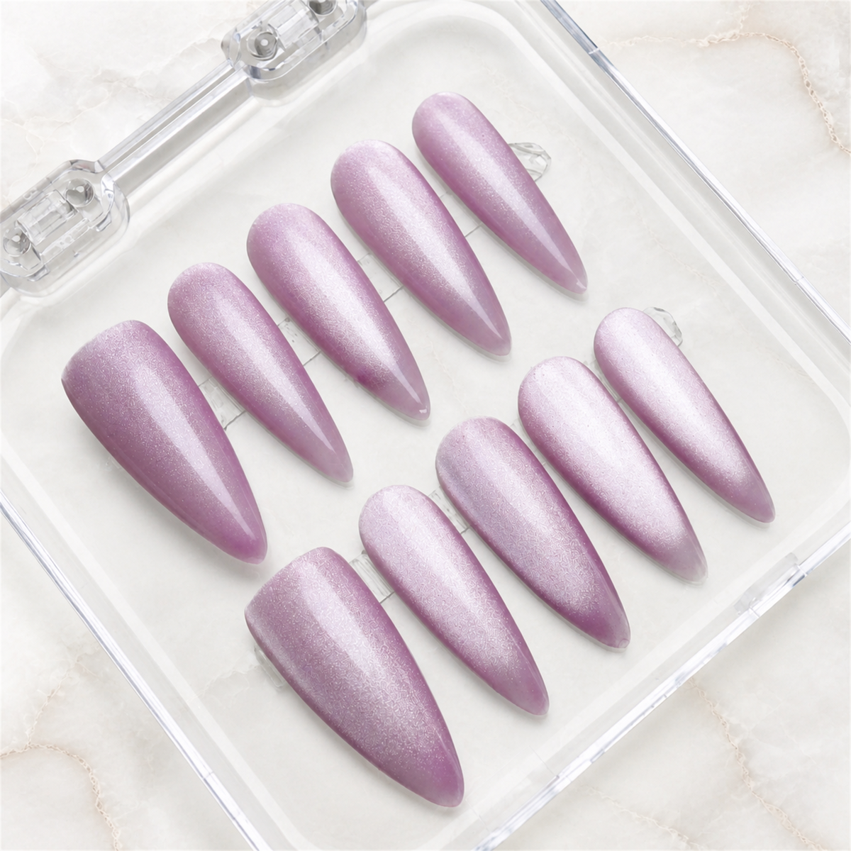 Moonstone Whisper Cat Eye Press-On Nails - Aninail