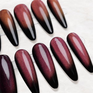 Mulberry Magnet Cat Eye Press-On Nails - Aninail