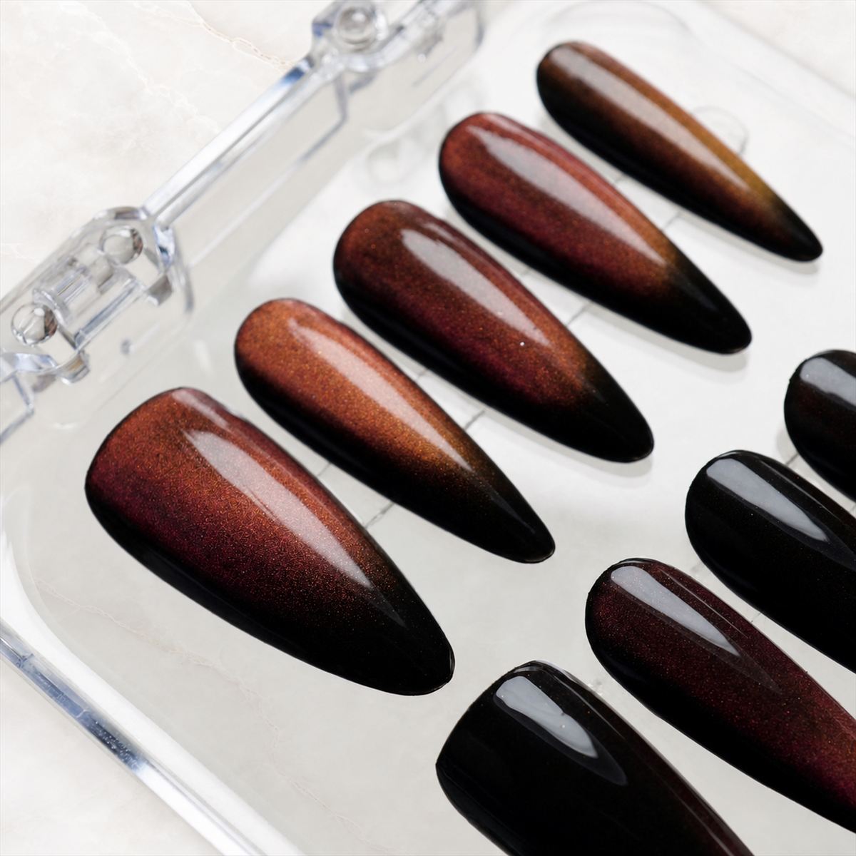Mulberry Magnet Cat Eye Press-On Nails - Aninail