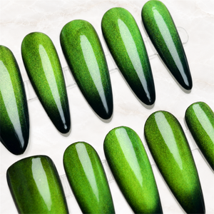 Radioactive Venom Cat Eye Press-On Nails - Aninail
