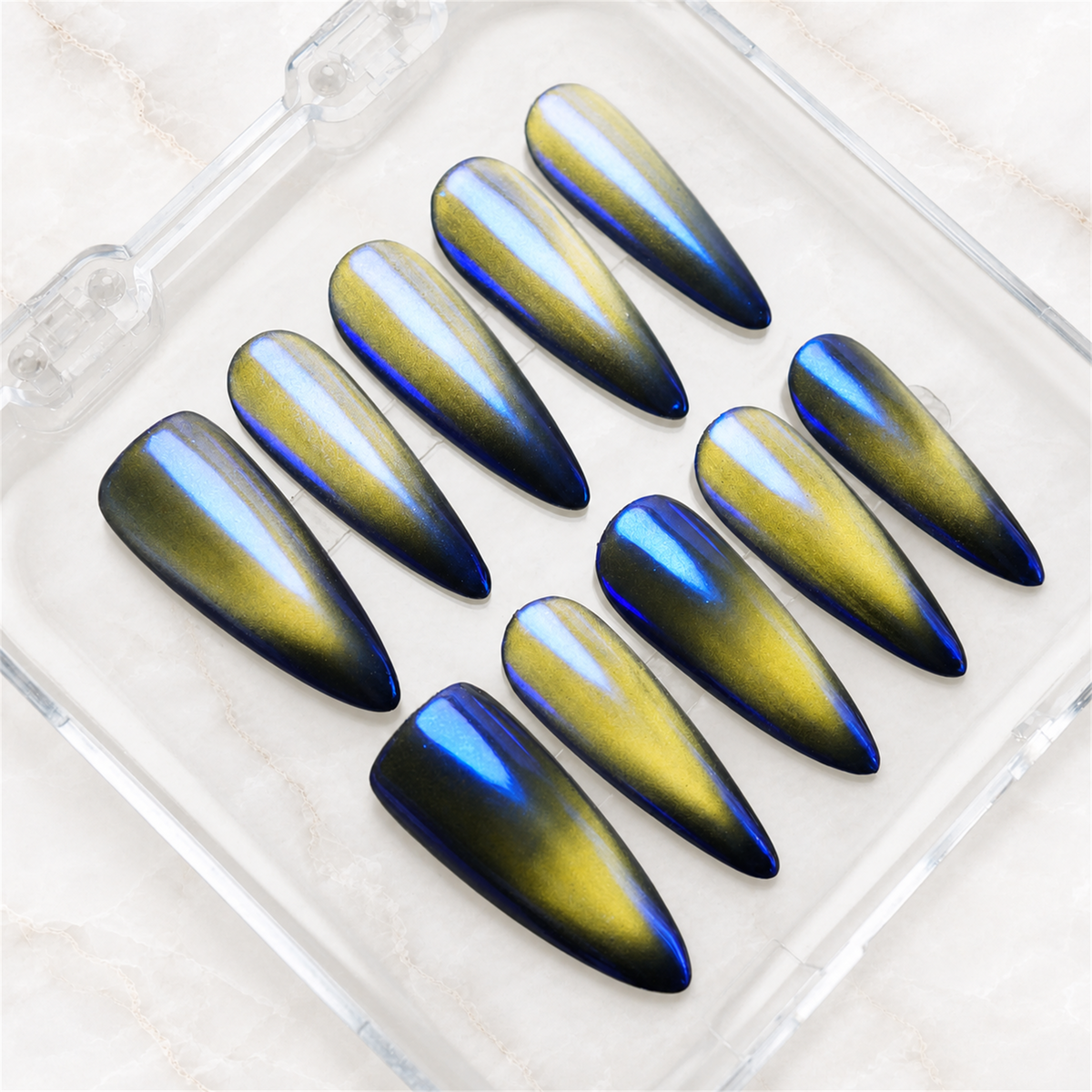 Aurora Citrine Cat Eye Press-On Nails - Aninail