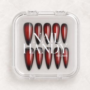Ruby Afterglow OmbrÃ© Press-On Nails - Aninail