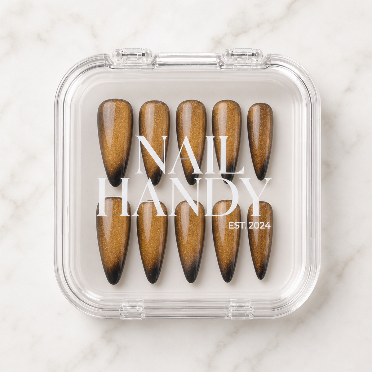 Honey Topaz Cat Eye Press-On Nails - Aninail