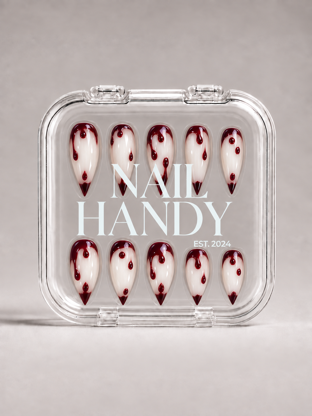 Crimson Drip Claw Press-On Nails - Aninail