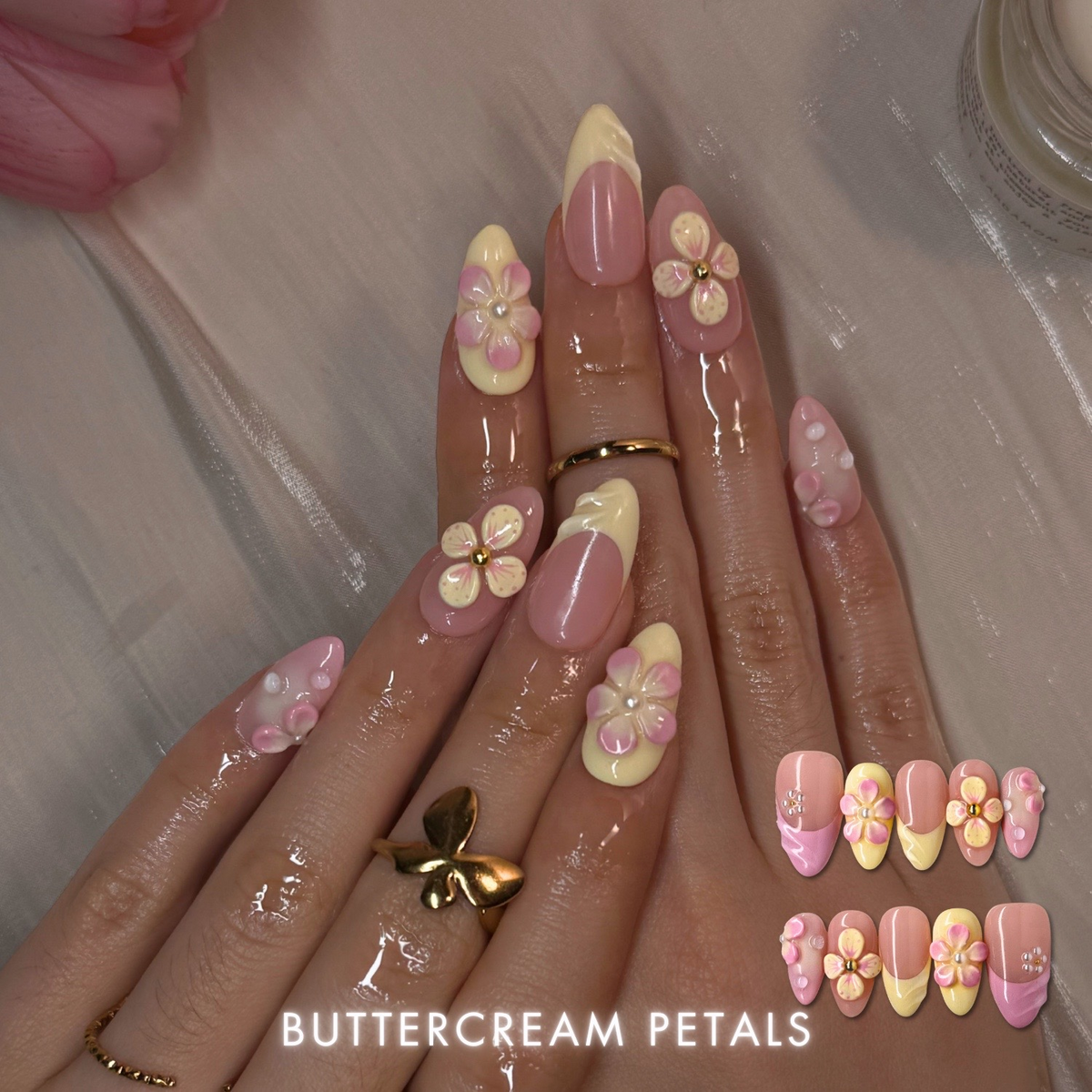Petal Garden Floral Press-On Nails - Aninail