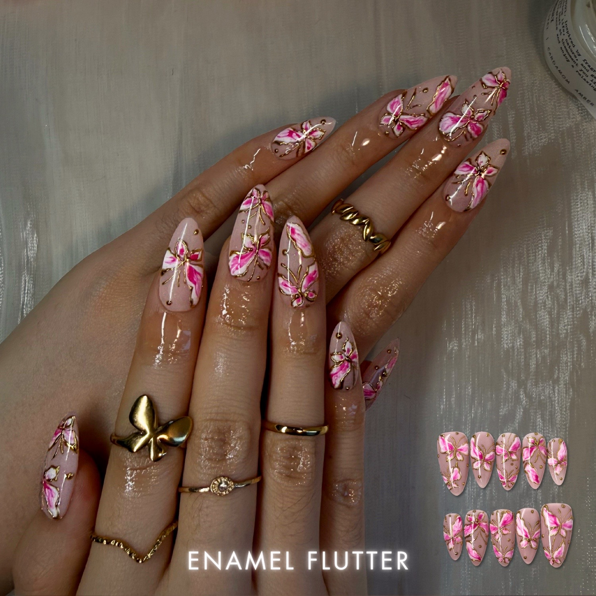 Petal Garden Floral Press-On Nails - Aninail