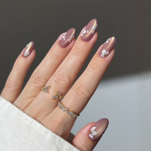 Blooming Petals Press-On Nails - Aninail