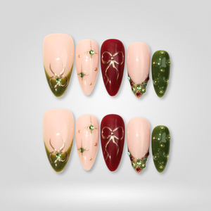 Golden Eve Christmas Press-On Nails - Aninail