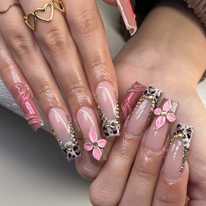 Charm Bloom 3D Floral Press-On Nails - Aninail