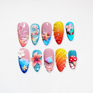 Floral Whisper Soft Petal Press-On Nails - Aninail