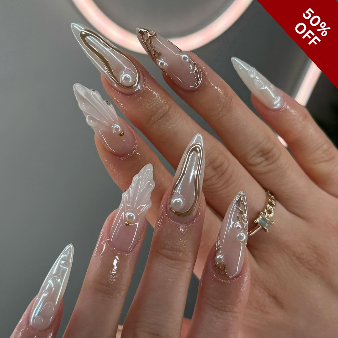 Floral Haze Press-On Nails - Aninail