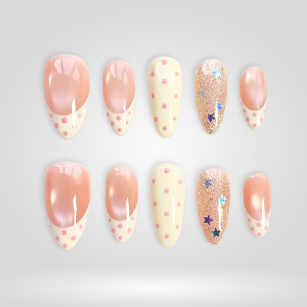 Sugar Sparkle 3D Floral Press-On Nails - Aninail