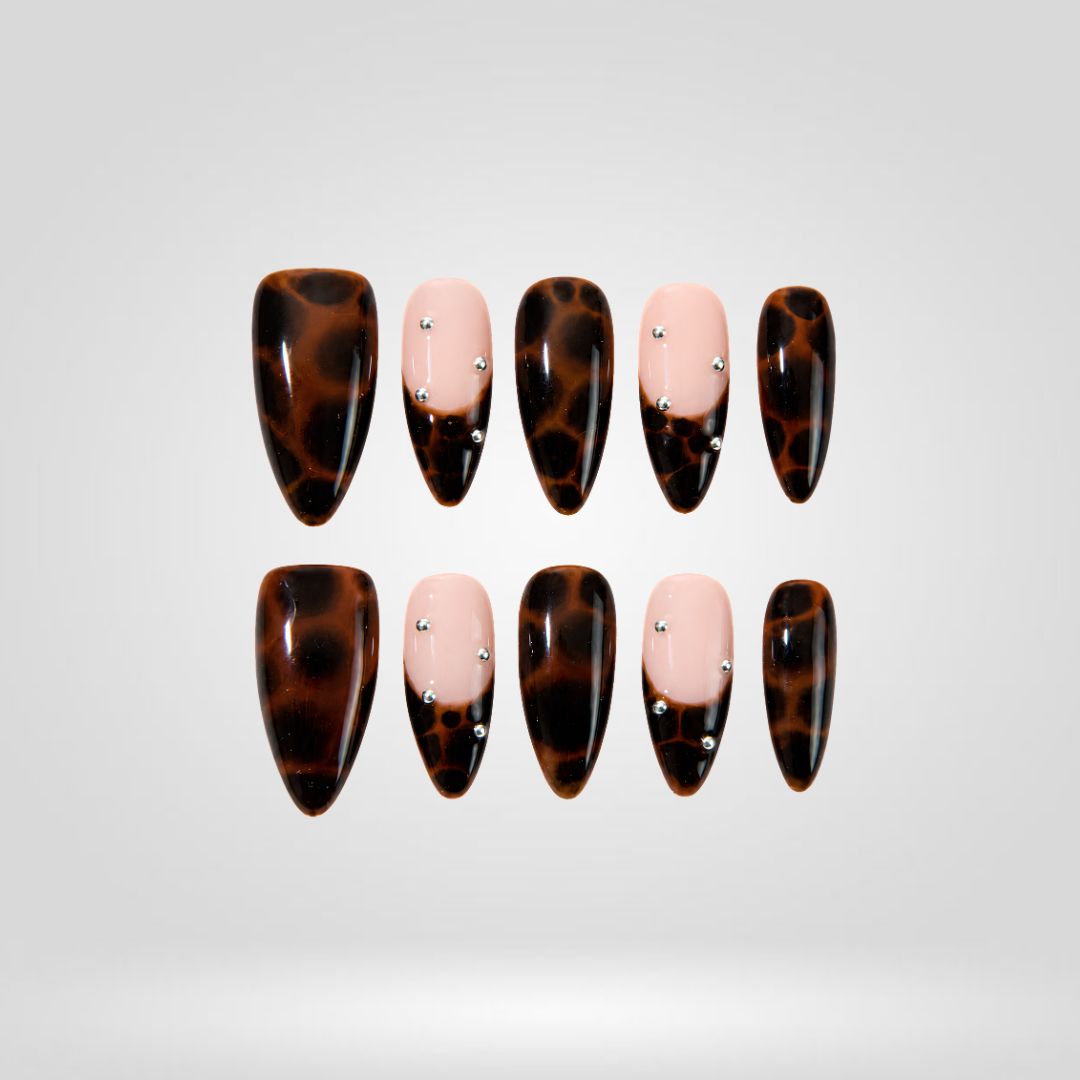 Tortoise French Press-On Nails - Aninail