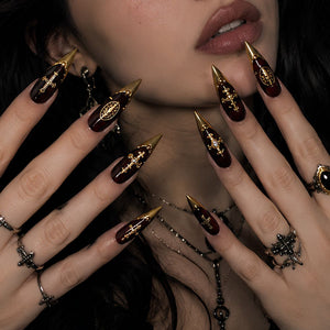 Gilded Eclipse Press-On Nails - Aninail