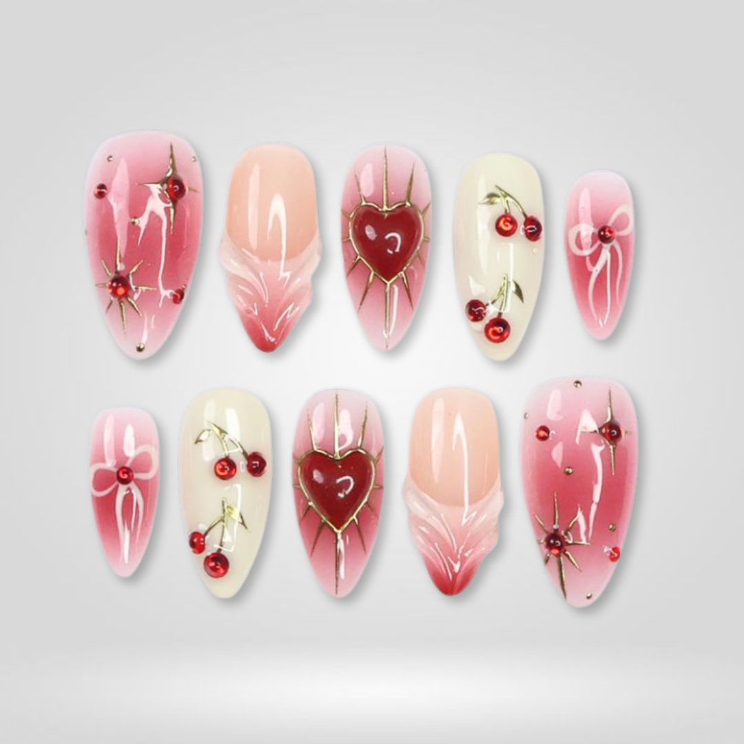 Cherry Kiss Press-On Nails - Aninail