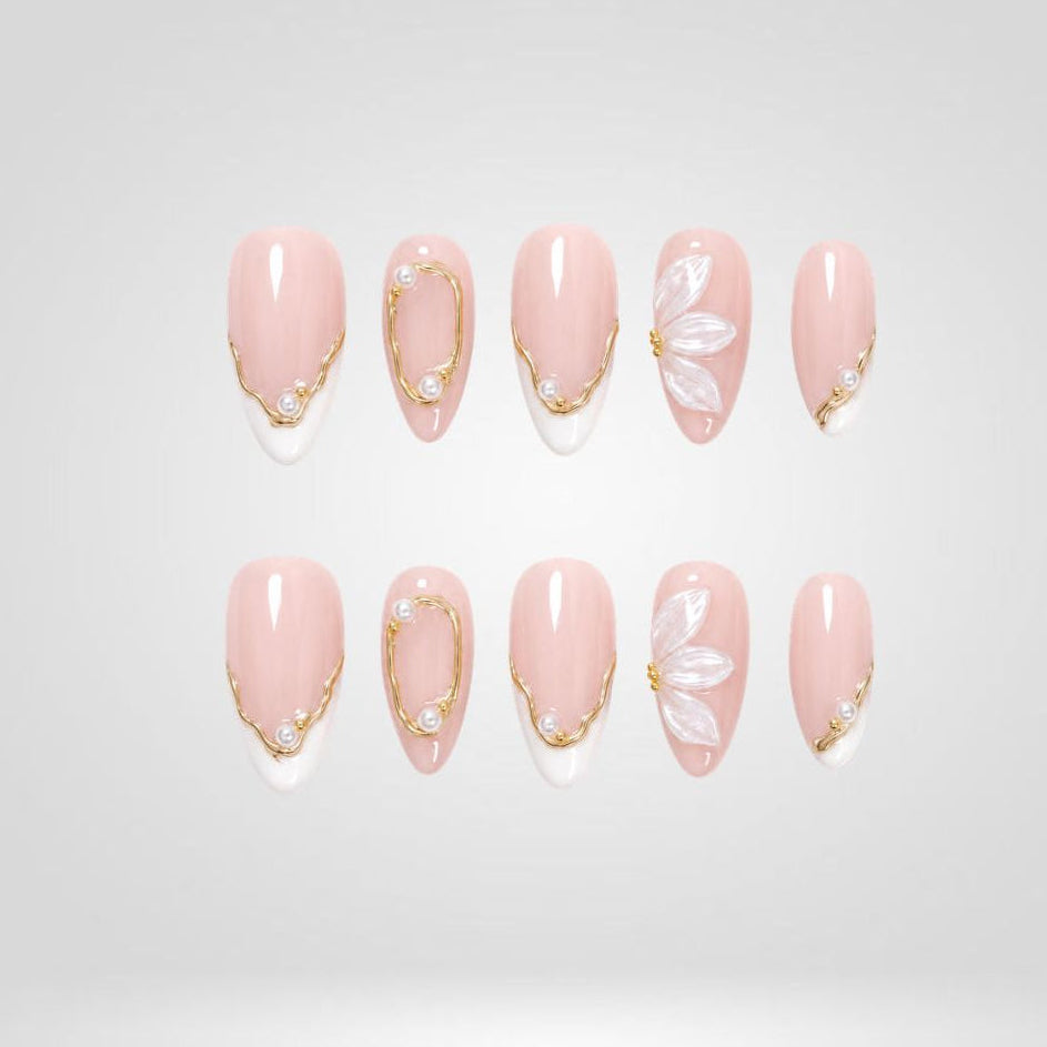 Silk Blush Minimal Press-On Nails - Aninail