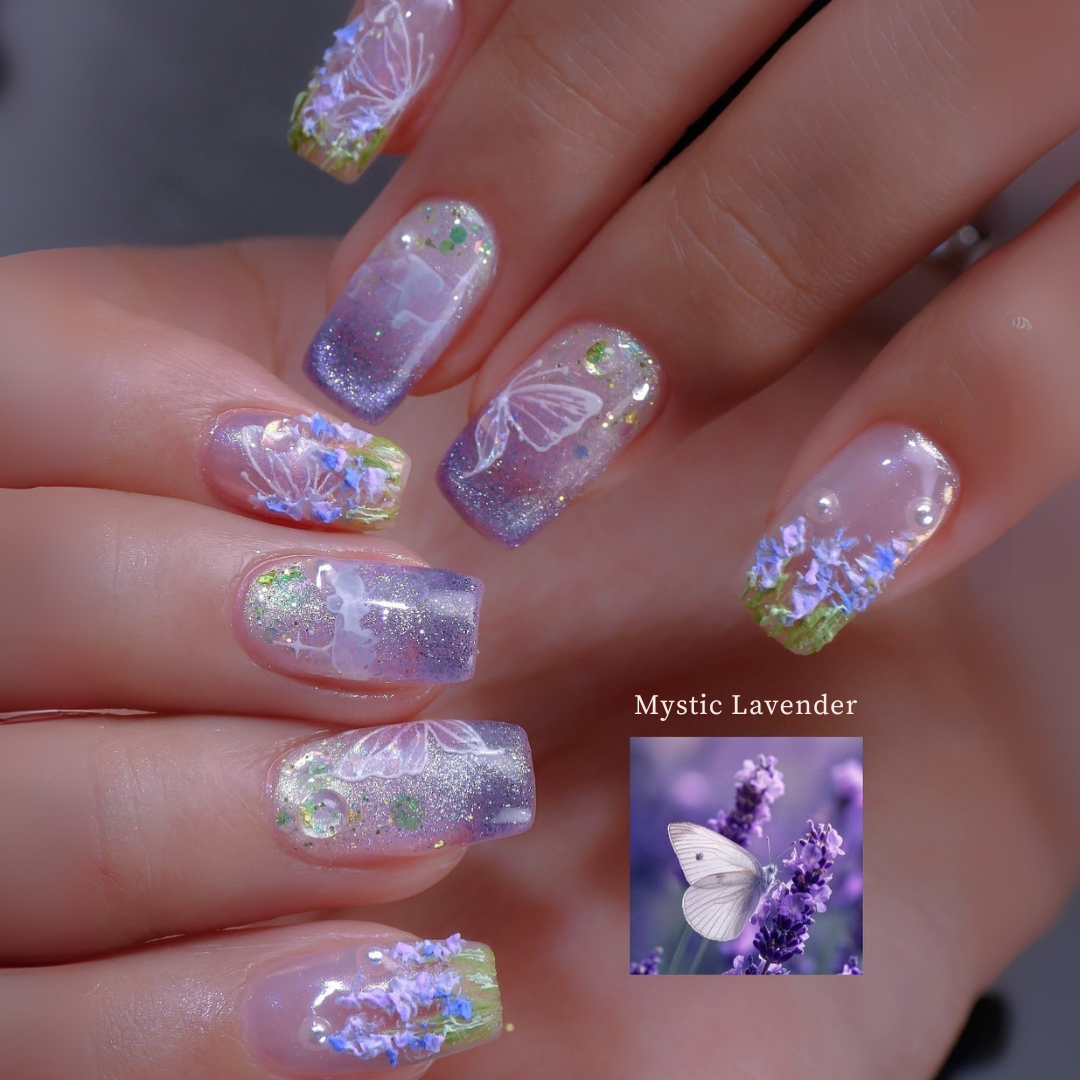 Dreamy Glow Y2K Sparkle Press-On Nails - Aninail