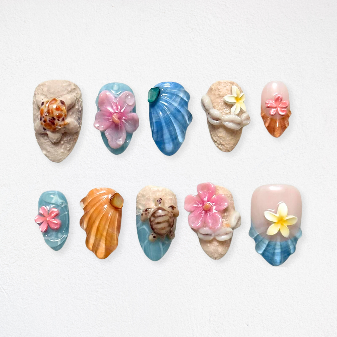 Floral Whisper Soft Petal Press-On Nails - Aninail