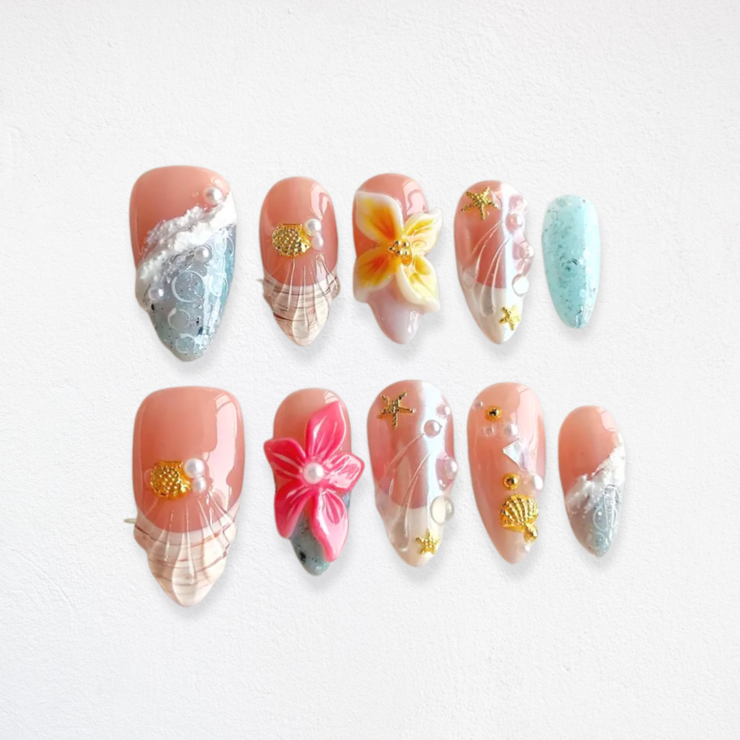 Floral Whisper Soft Petal Press-On Nails - Aninail