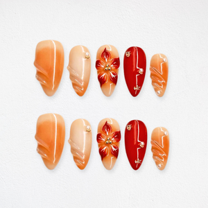 Floral Whisper Soft Petal Press-On Nails - Aninail