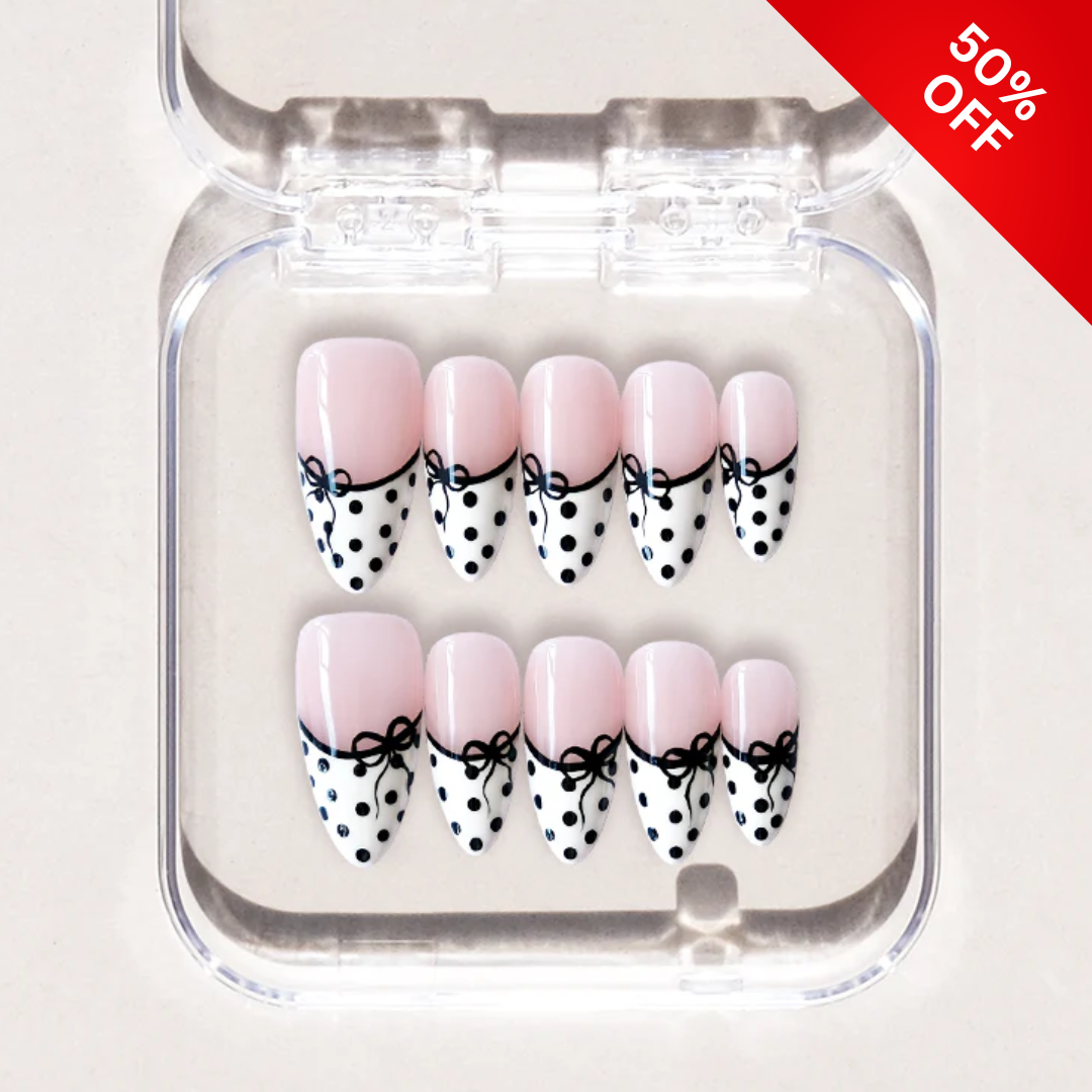 Soft Romance 3D Bow Press-On Nails - Aninail