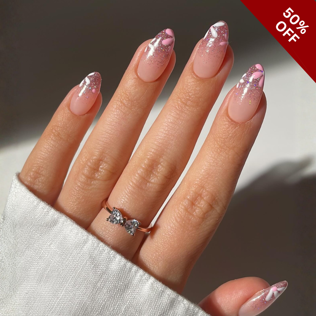 Soft Bloom Floral Press-On Nails - Aninail