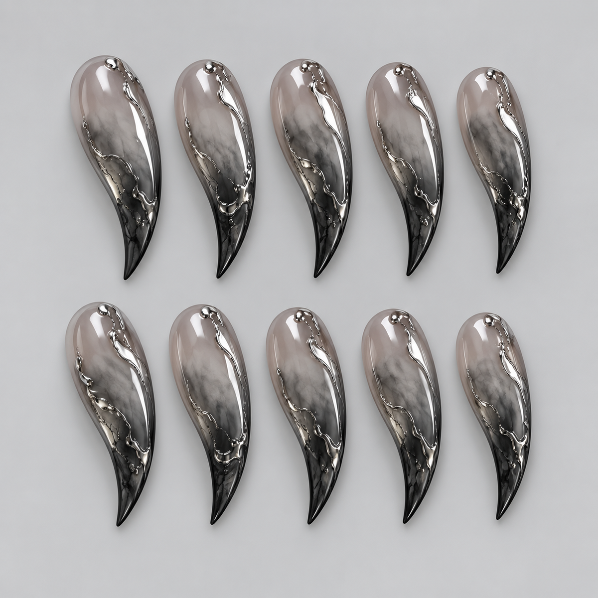 Iron Vein Claw Press-On Nails - Aninail