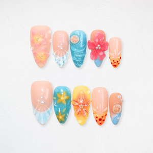 Floral Whisper Soft Petal Press-On Nails - Aninail