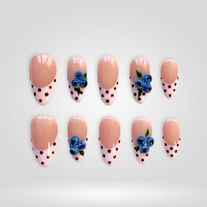 Berry Bloom 3D Floral Press-On Nails - Aninail