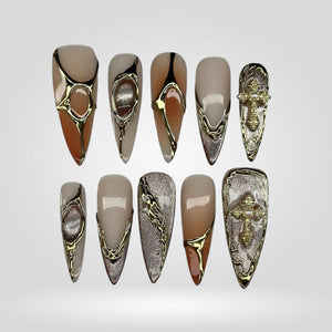 Enchanted Luster Shimmer Press-On Nails - Aninail