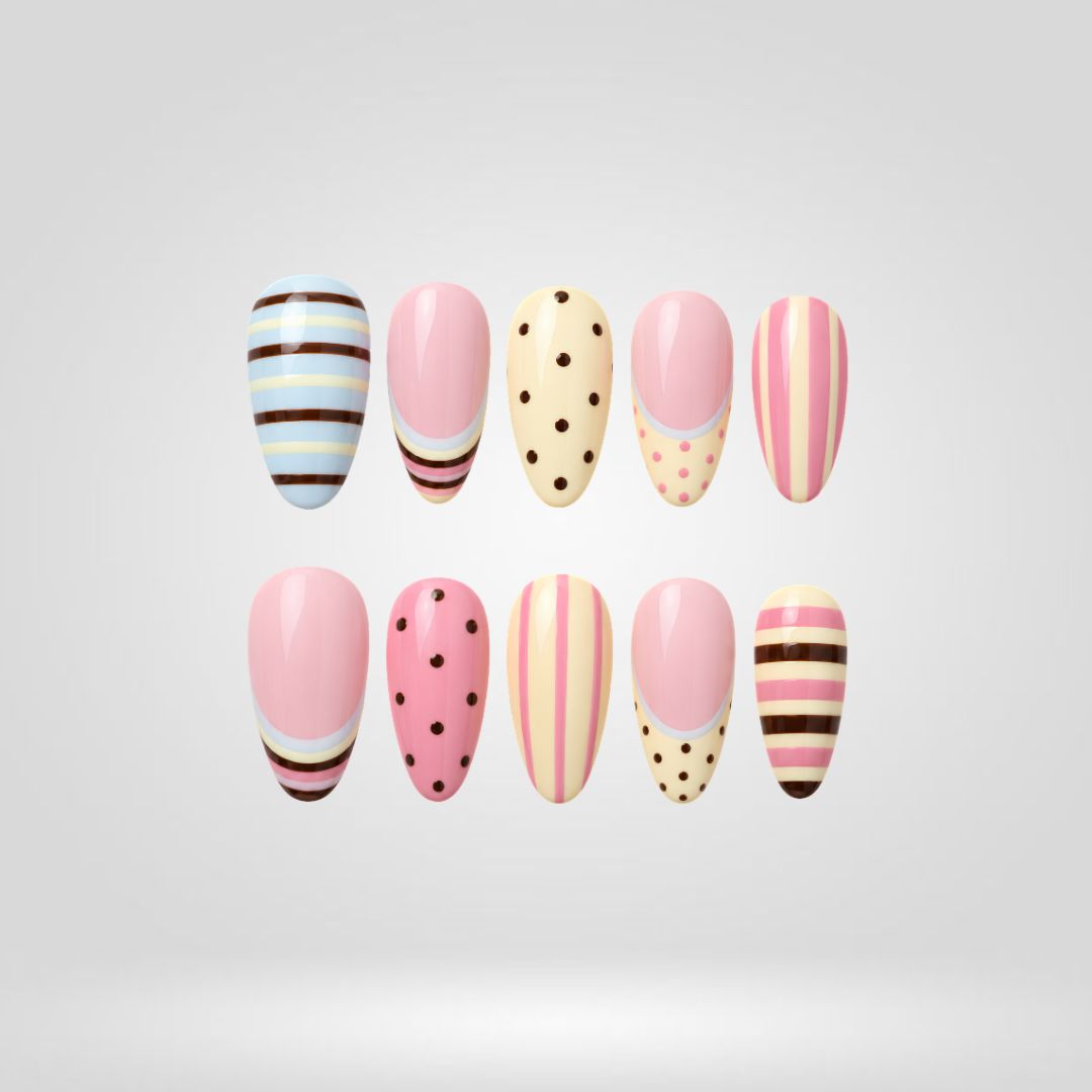 Blush Knit Cozy Press-On Nails - Aninail