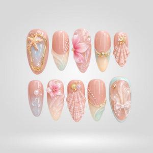 Floral Breeze Summer Press-On Nails - Aninail