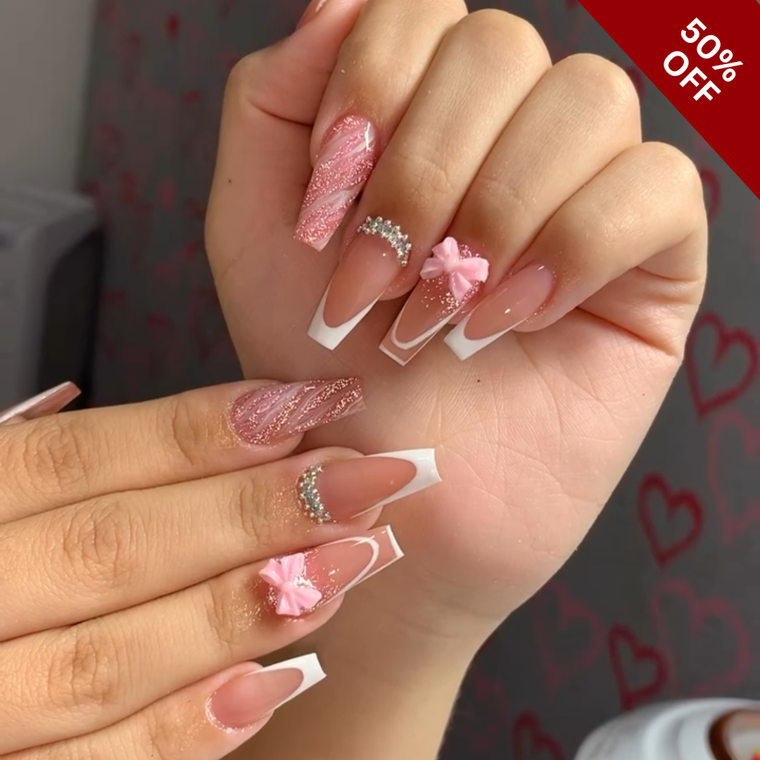 Petal Blossom Floral Press-On Nails - Aninail