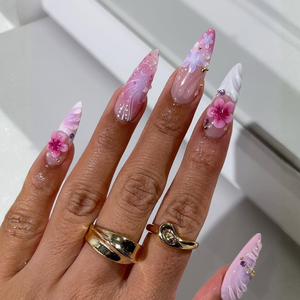 Blooming Tips Press-On Nails - Aninail