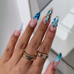 Blooming Tips Press-On Nails - Aninail