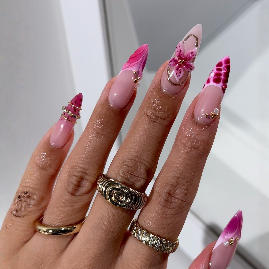 Blooming Tips Press-On Nails - Aninail